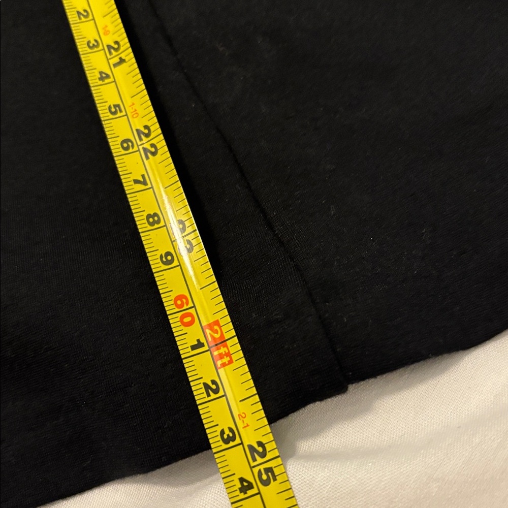 Talbots Black Ponte Peplum Top SZ XL with gold accent 3/4 sleeve dressy career - Picture 9 of 13